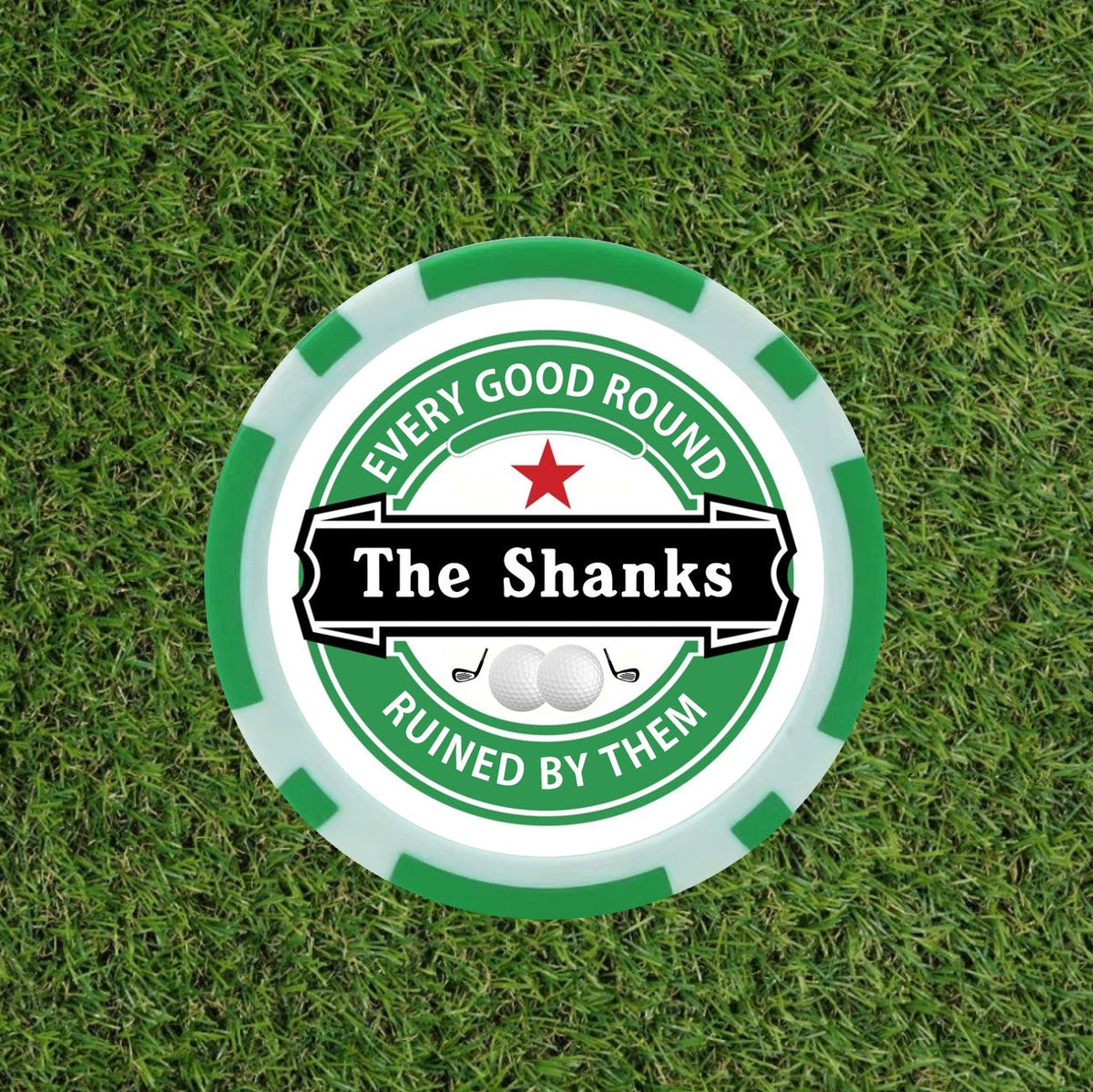 Heineken Themed Funny Golf Poker Chips