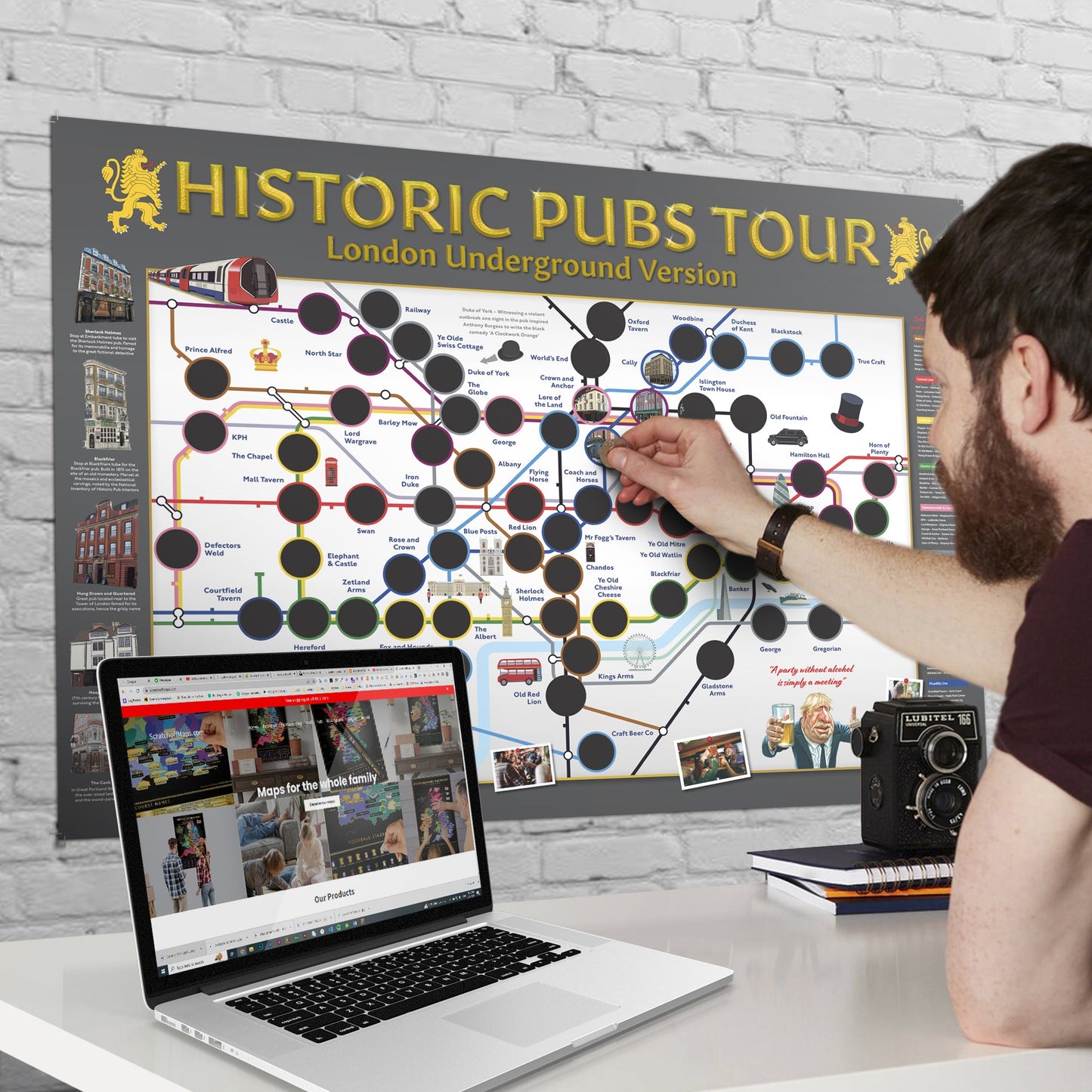 Carte des pubs historiques de Londres : un cadeau idéal