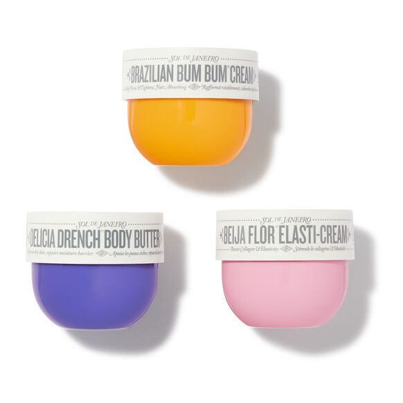 Sol de Janeiro Body Cream Trio Set 3 x 75ml, Hydration & Firming