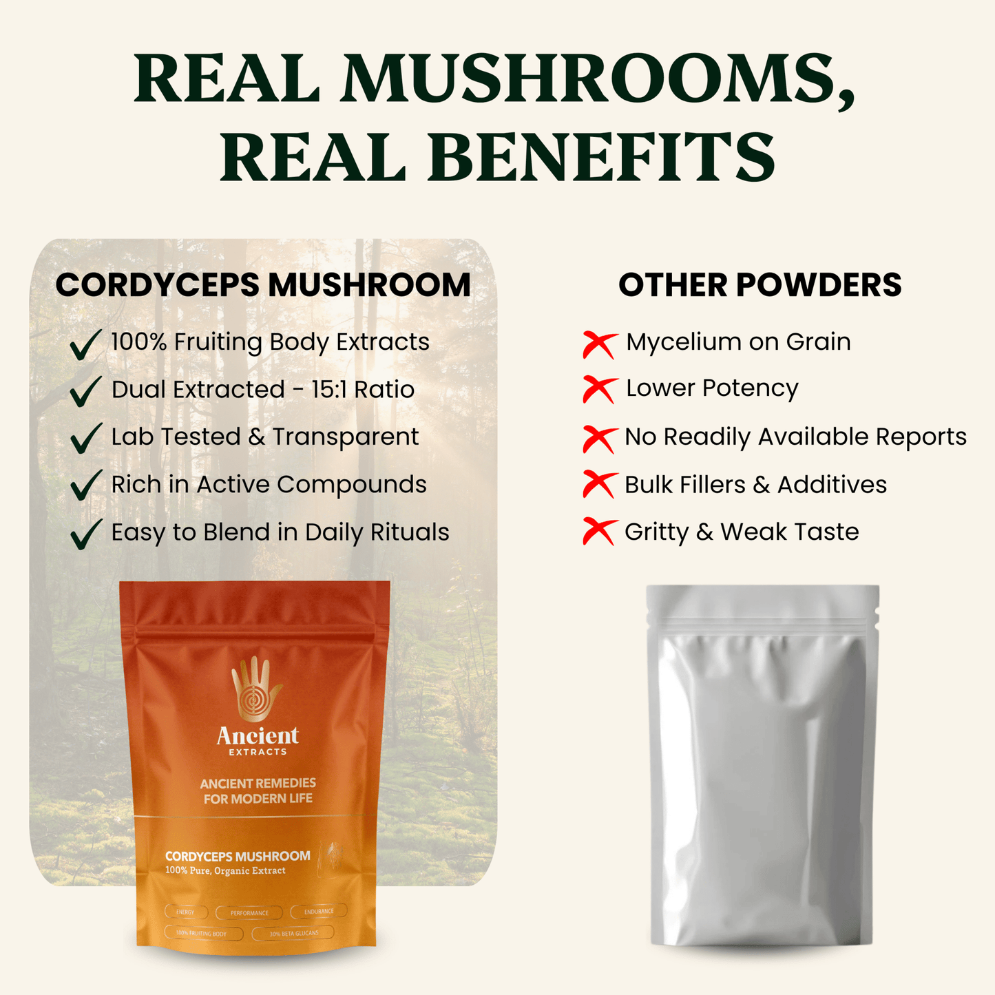 Cordyceps Mushroom Extract Powder - 30% Beta-glucan (60g)