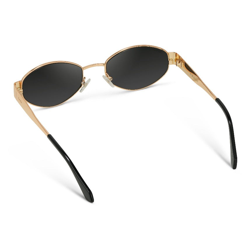 VERONA Oval Thick Framed Women's Sunglasses in Gold, Black by WMP Eyewear UK