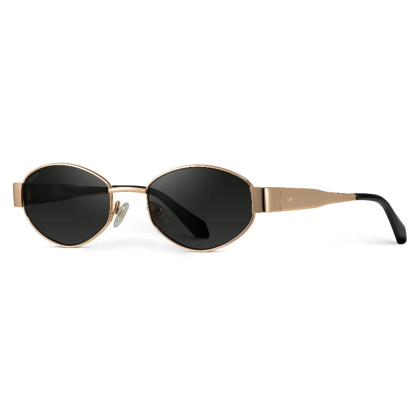 VERONA Oval Thick Framed Women's Sunglasses in Gold, Black by WMP Eyewear UK