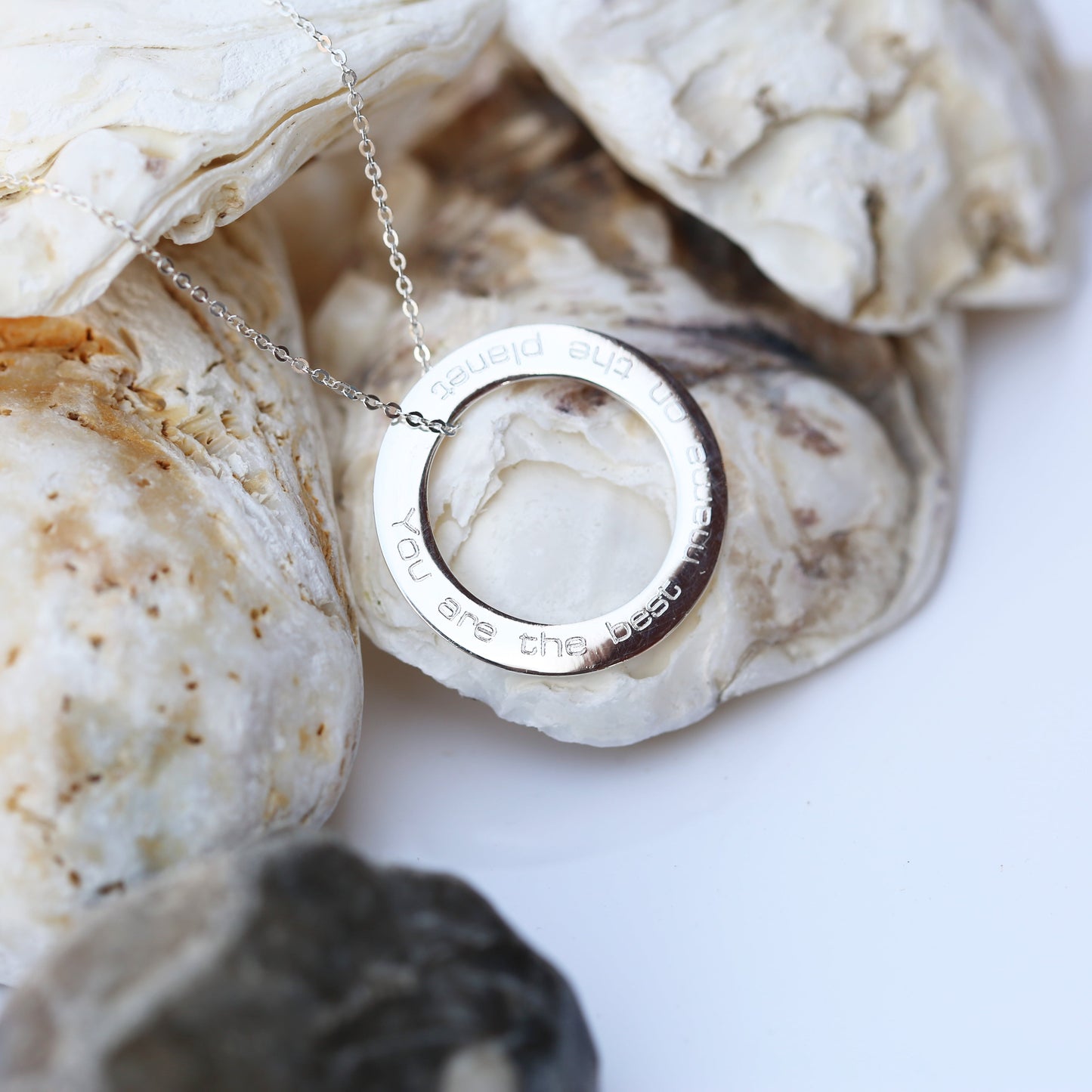 Collier Halo en argent sterling