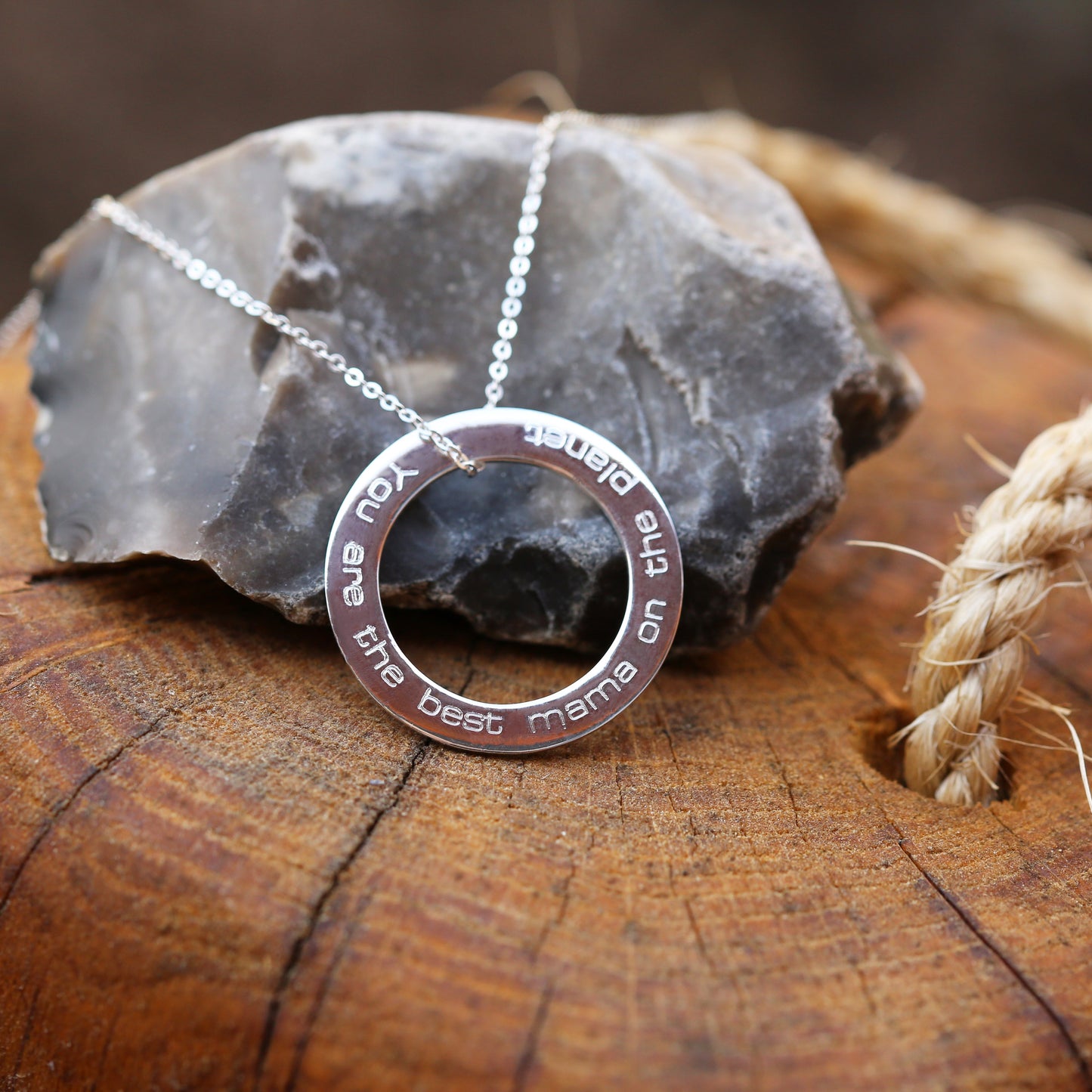 Collier Halo en argent sterling