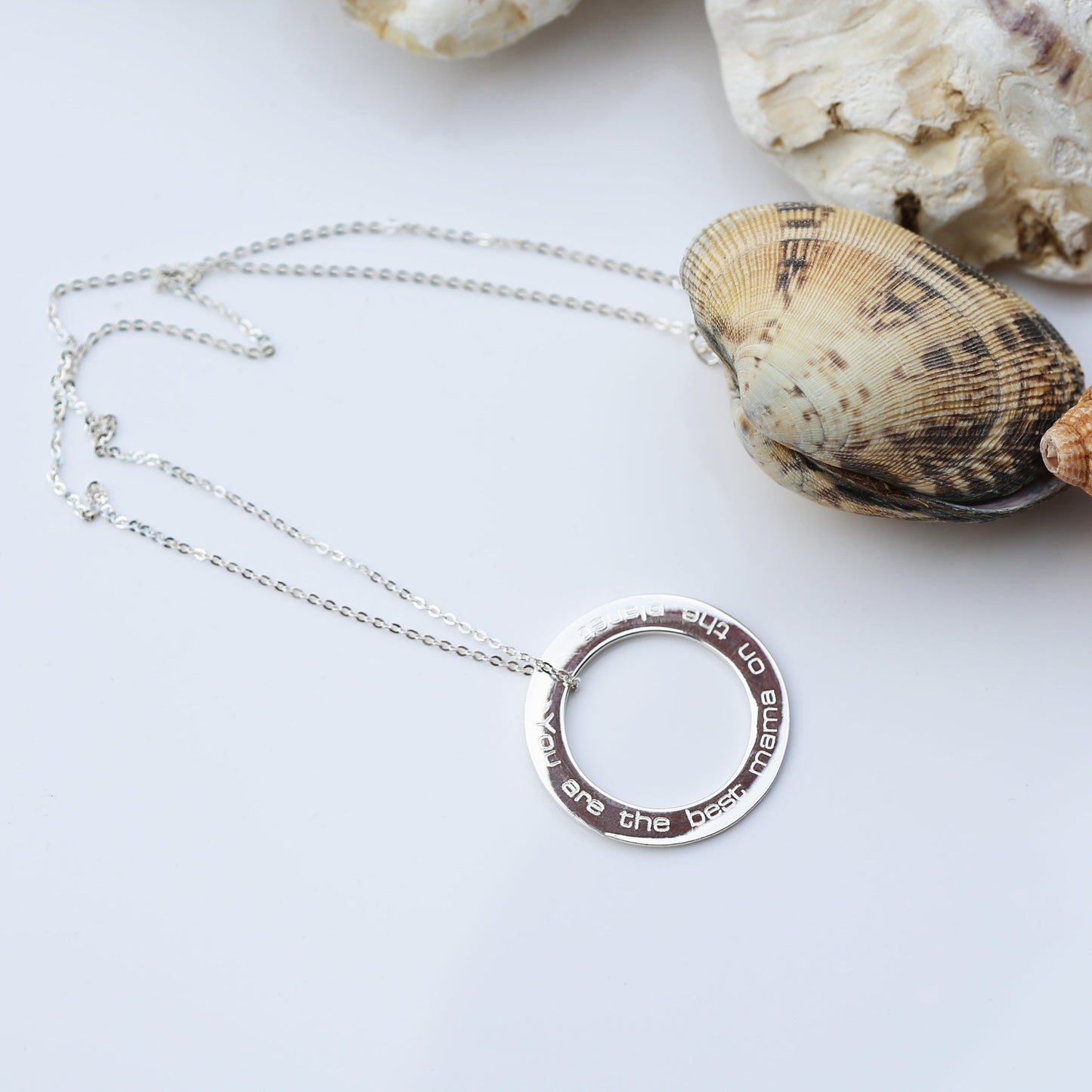 Collier Halo en argent sterling