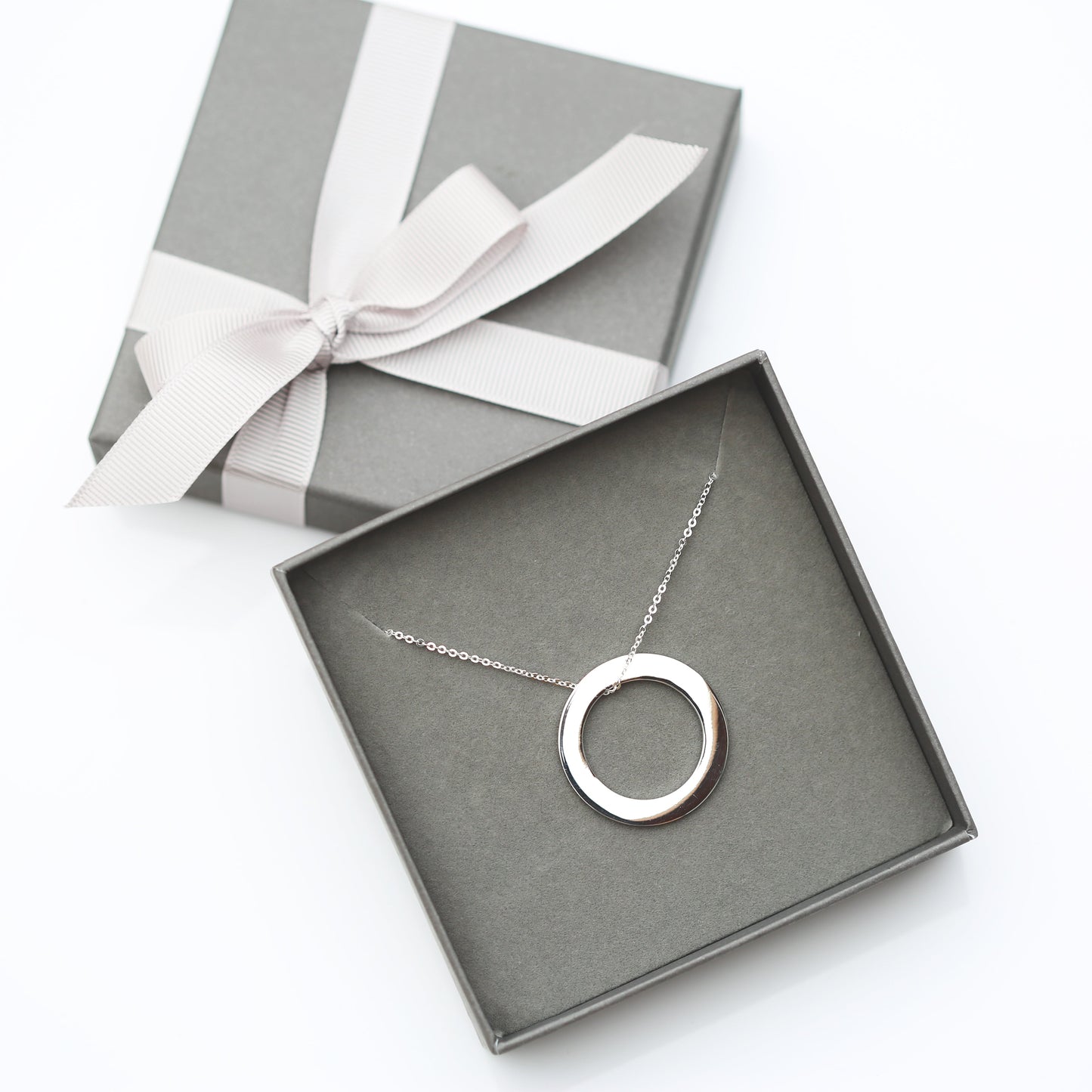 Collier Halo en argent sterling