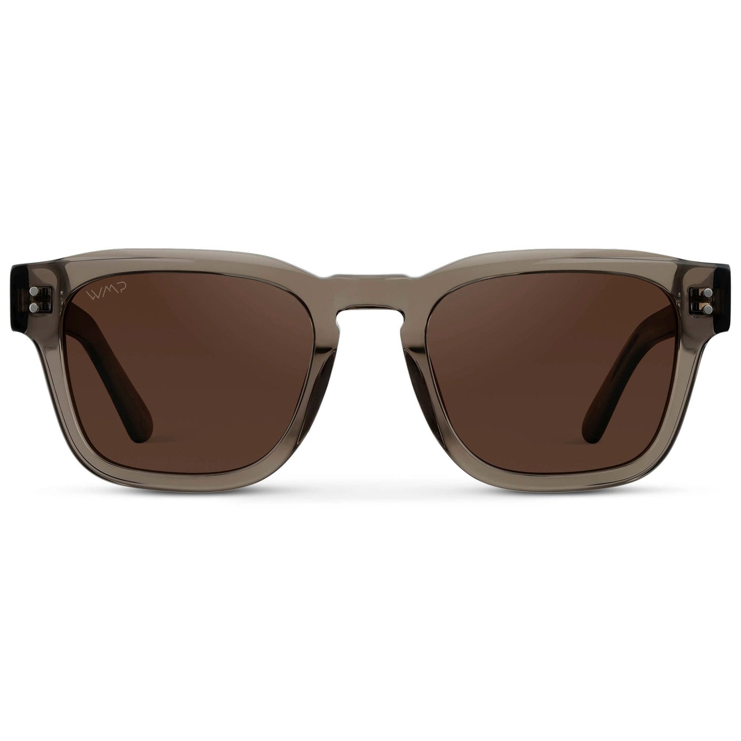 WAYNE Men's Bold Rectangular Sunglasses in Ashwood Brown by WMP Eyewear