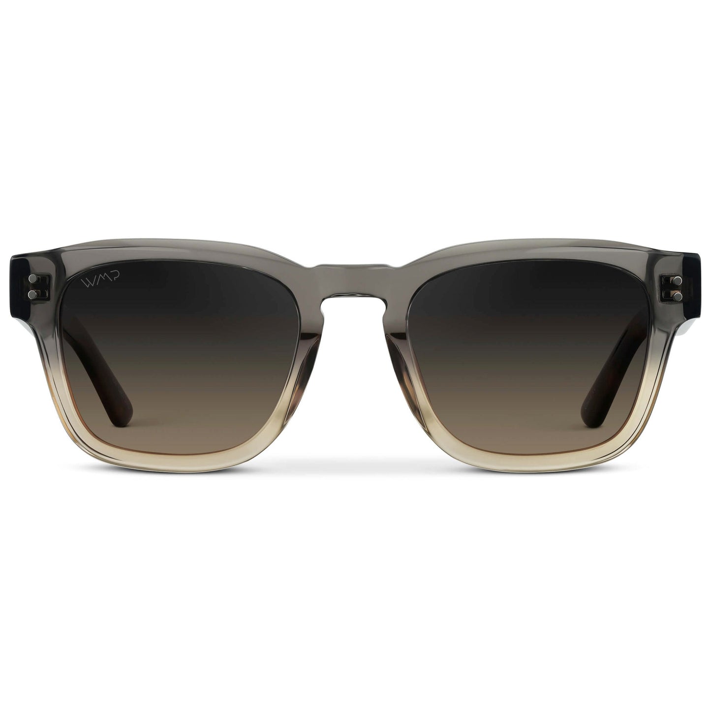 WAYNE Men's Bold Rectangular Sunglasses in Graphite Grey by WMP Eyewear