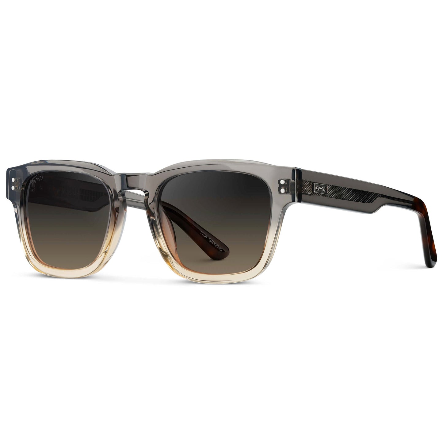 WAYNE Men's Bold Rectangular Sunglasses in Graphite Grey by WMP Eyewear