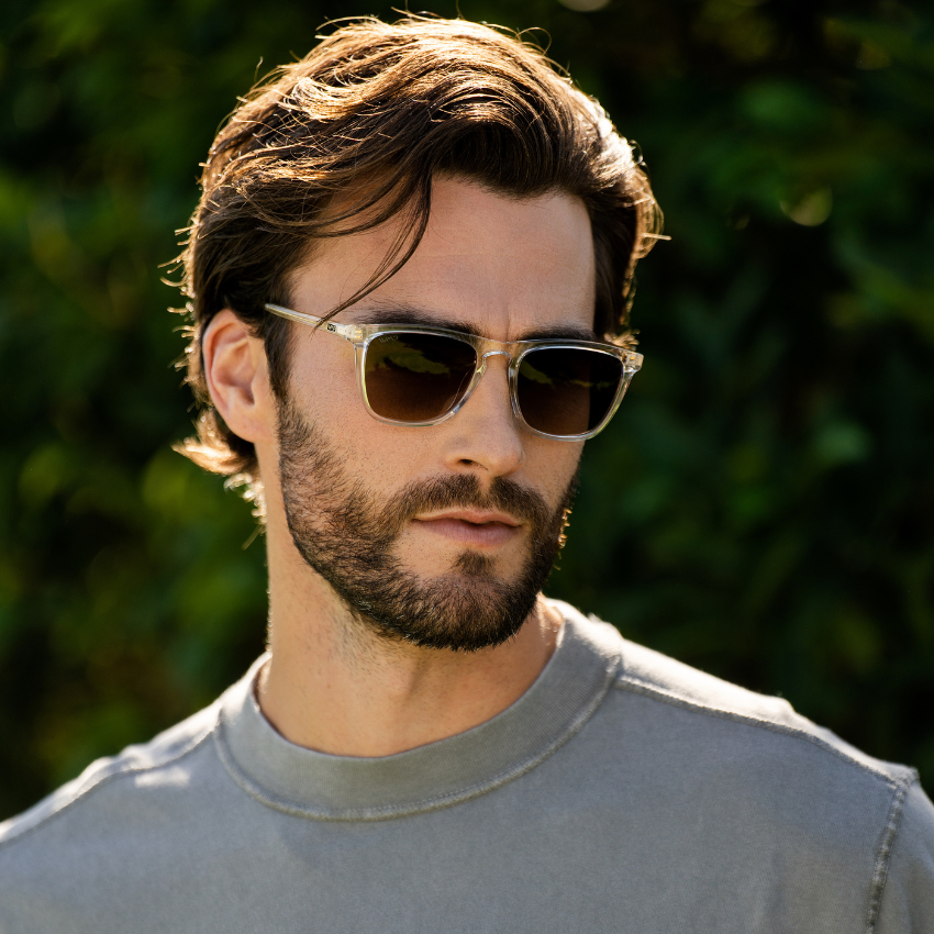 Lunettes de soleil polarisées pour homme WESLEY, verres transparents brillants, par WMP Eyewear UK