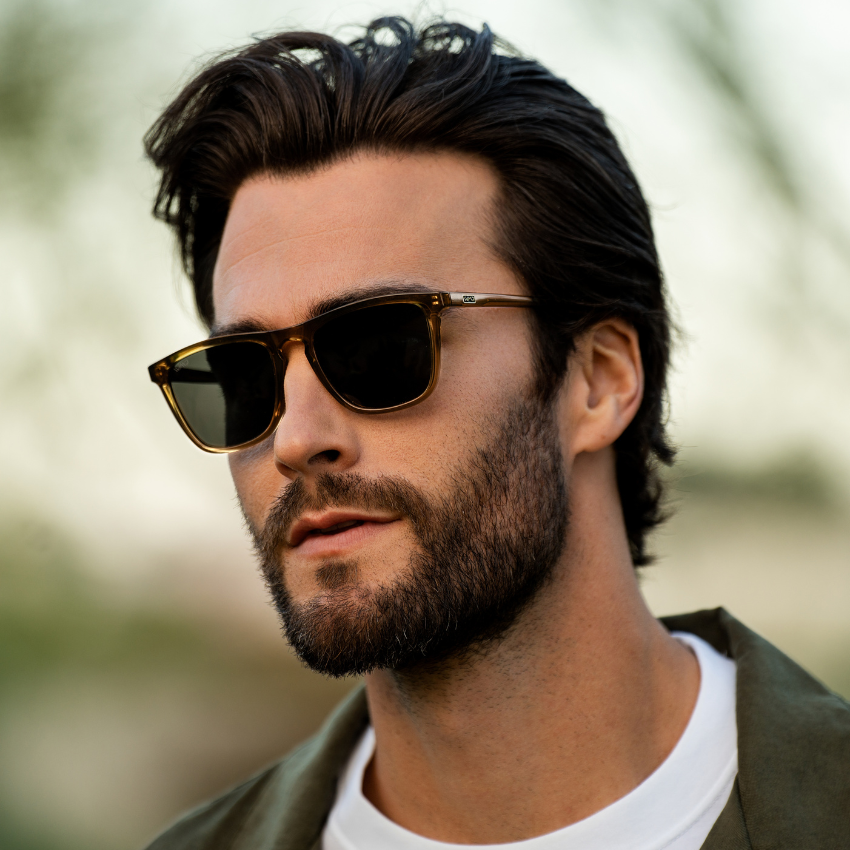 Lunettes de soleil polarisées pour homme WESLEY, couleur vert cristal, par WMP Eyewear UK