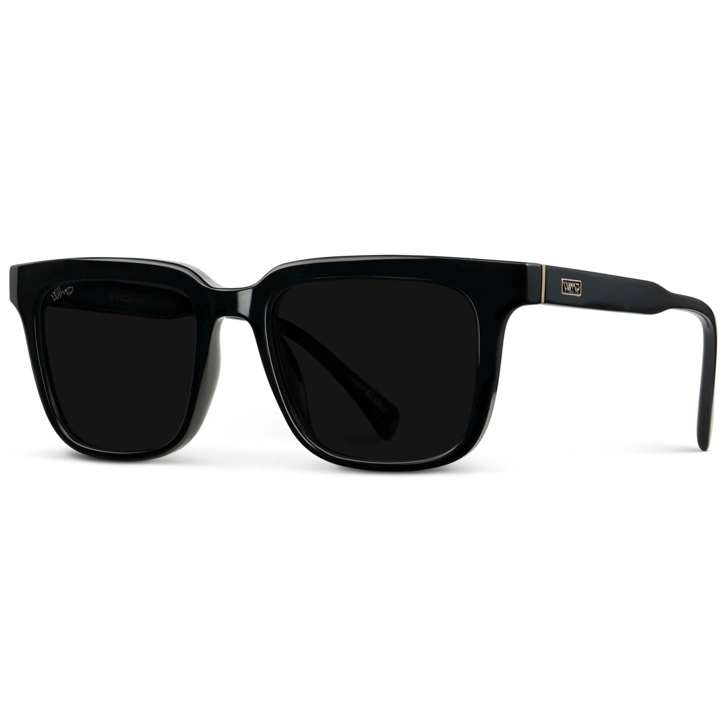 WILSON Men's Polarised Square Sunglasses in Triple Black by WMP Eyewear