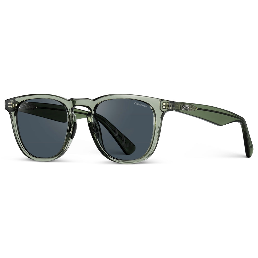 WYNDHAM Crystal Agave Smoke Polarized Golf Sunglasses - WMP