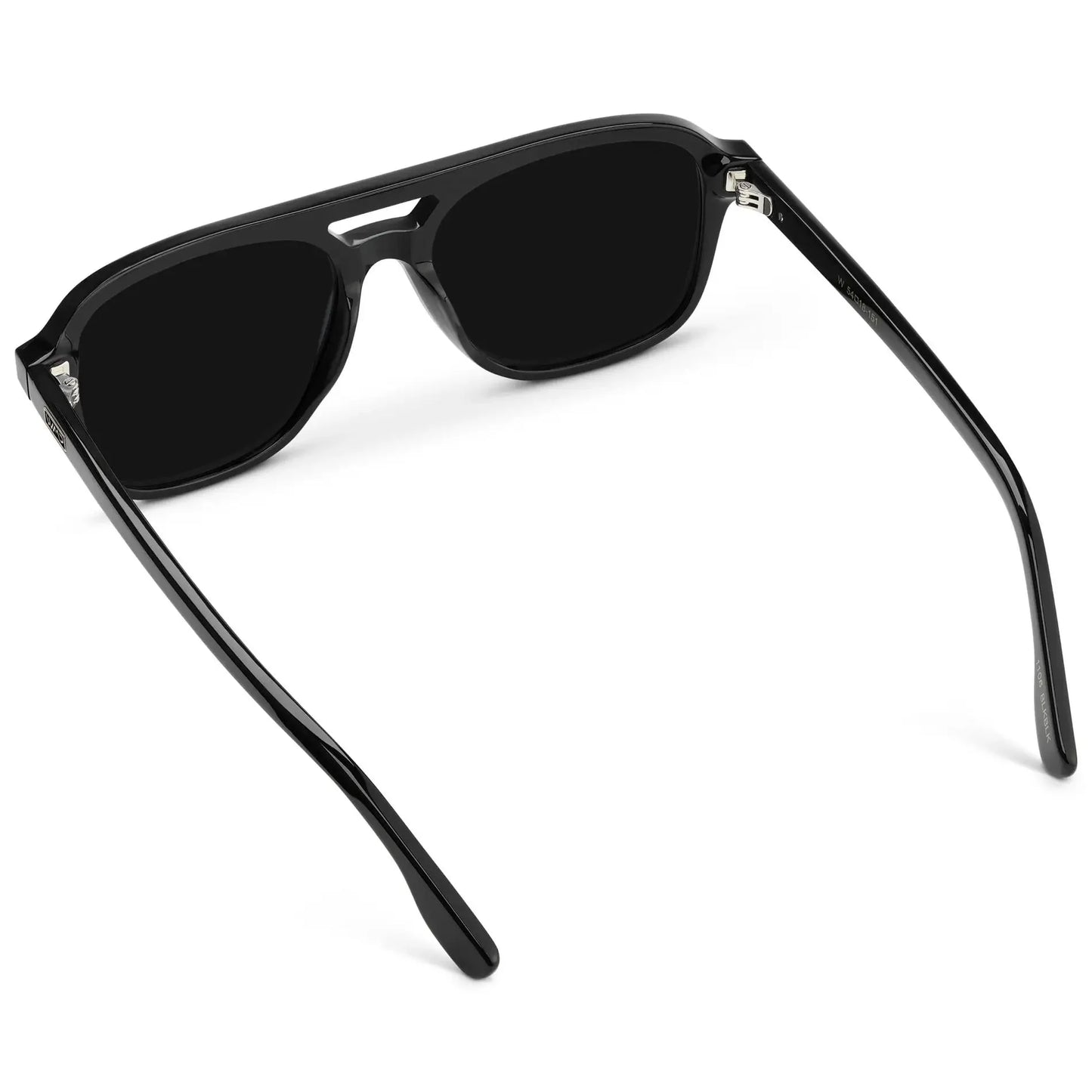 DEAN Polarised Oversized Aviator Sunglasses in Triple Black by WMP Eyewear