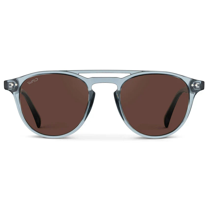 EASTON Men's Round Trendy Sunglasses in Denim Blue by WMP Eyewear