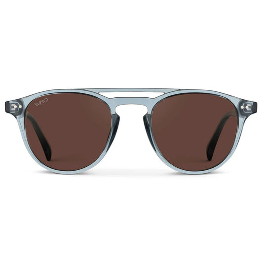 Lunettes de soleil rondes tendance pour homme EASTON, bleu denim, par WMP Eyewear
