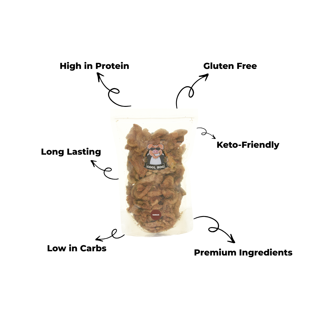 Garlic Flavour Pork Scratching Resealable Bag