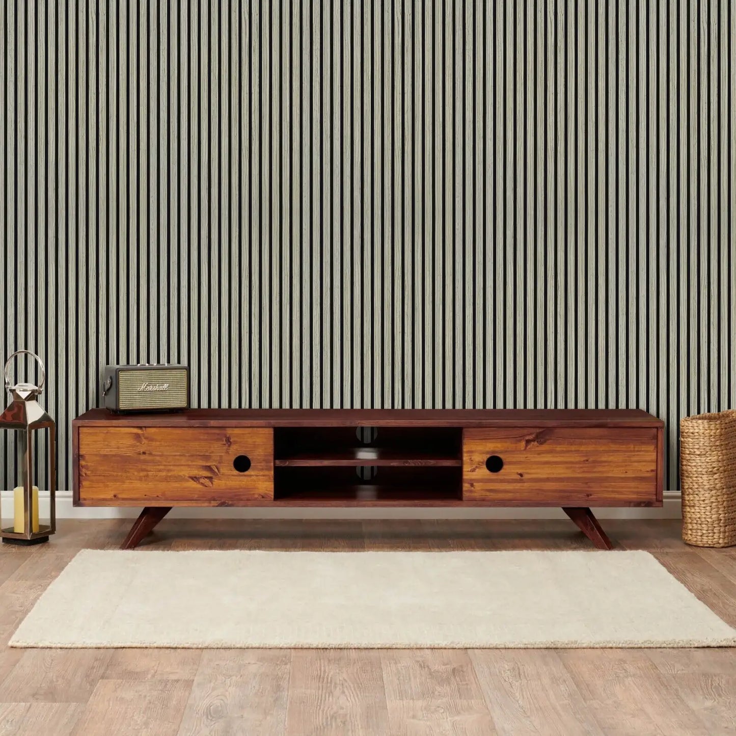 Grey Oak Acoustic Wall Panels Also Ideal For A Golf Studio And Shops 240cm x 60cm - 2 Pack