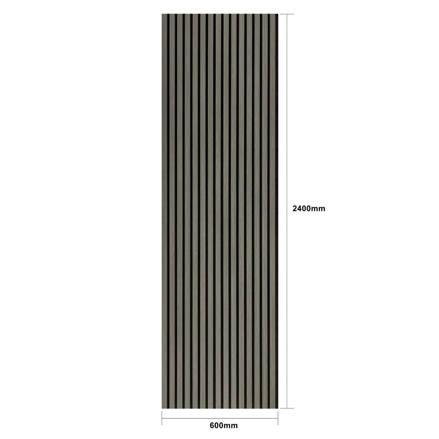 Grey Oak Acoustic Wall Panels Also Ideal For A Golf Studio And Shops 240cm x 60cm - 2 Pack