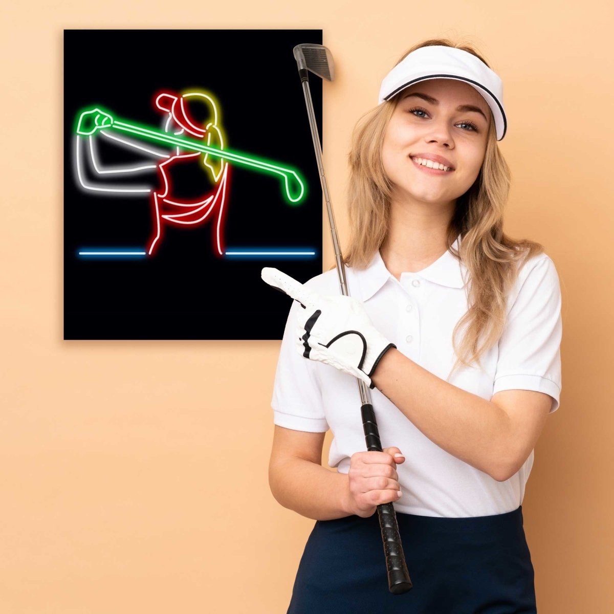 Personalised LED Neon Sign GOLFER