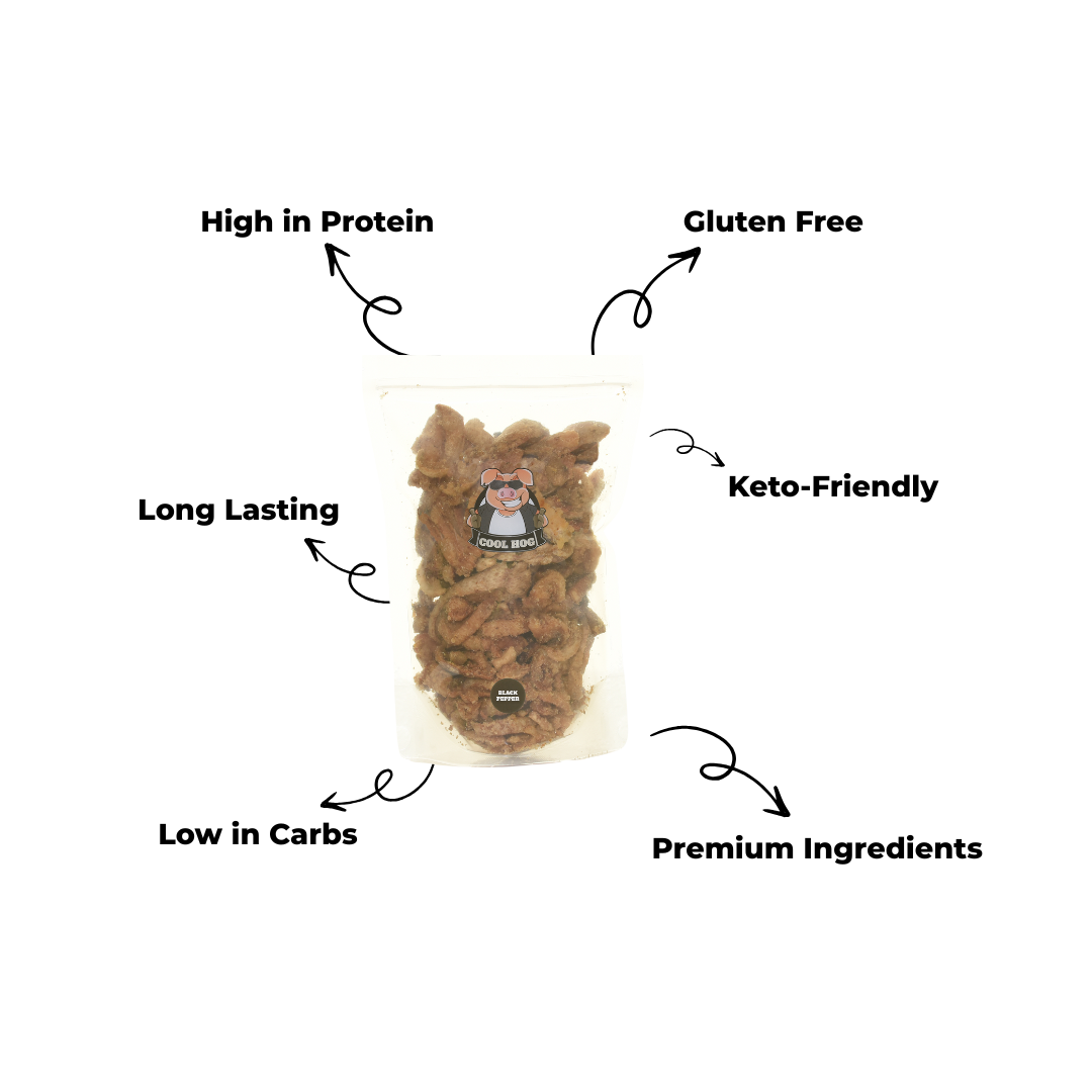 Salt & Cracked Black Pepper Flavour Pork Scratching Jar Refill