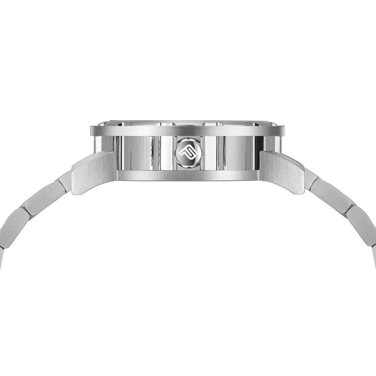PUNCH Mens Watch, Silver & White Skeleton Automatic Watch - Silver Metal Strap