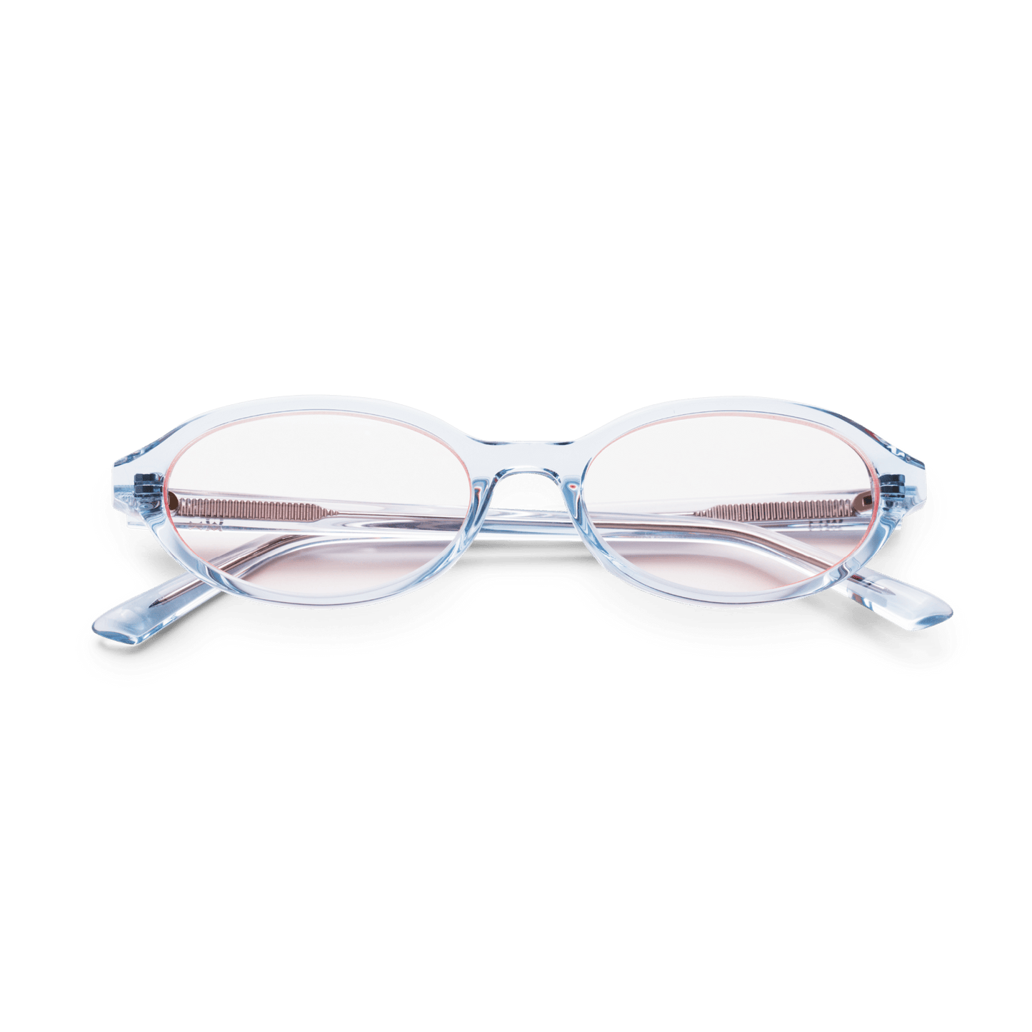 IVY Baby Blue Oval Tinted Sunglasses by Messy Weekend