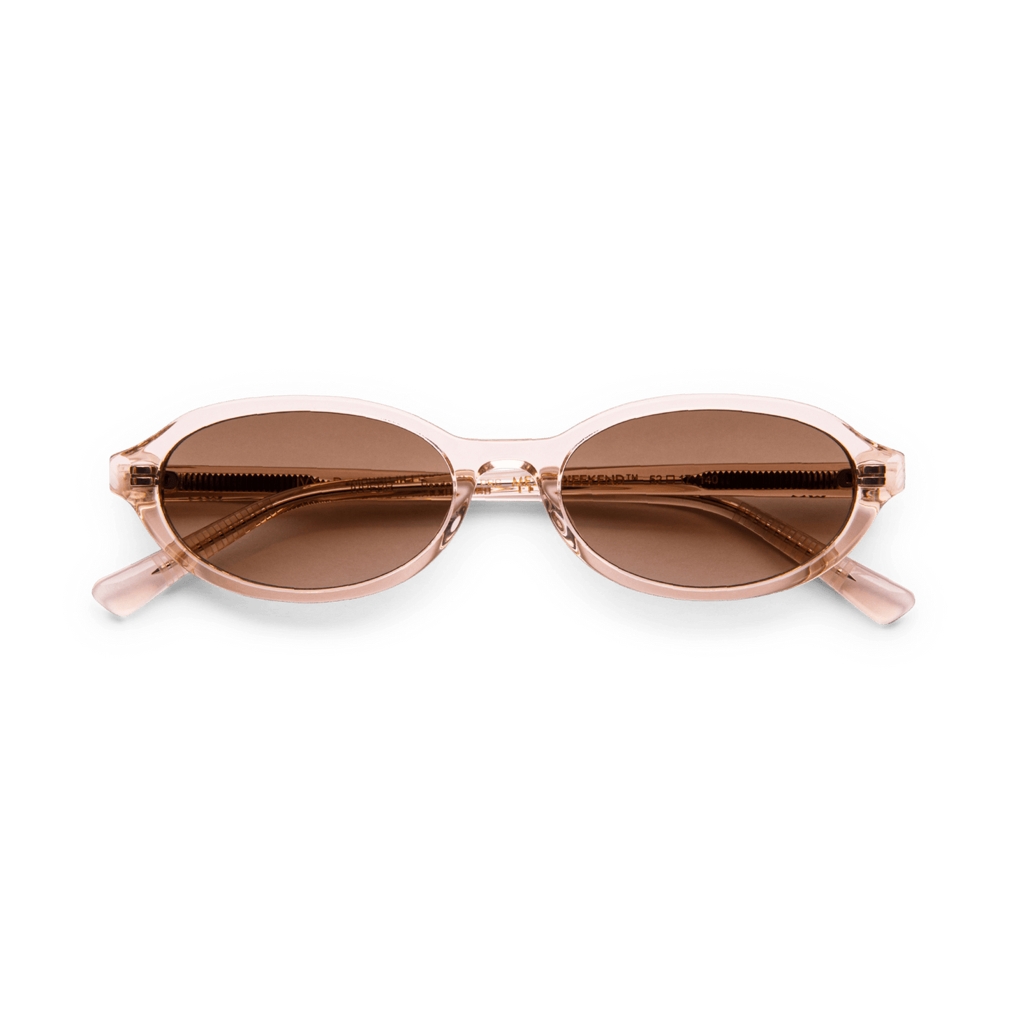 IVY Peach Gradient Brown Oval Sunglasses by Messy Weekend