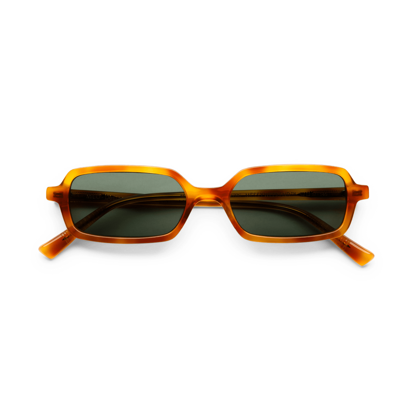 MILO Havana Tortoise Slim Rectangular Sunglasses by Messy Weekend