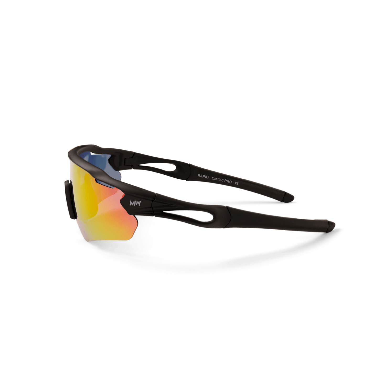 Messy Weekend RAPID Sports Polarised Sunglasses - Black Sunset Running & Biking