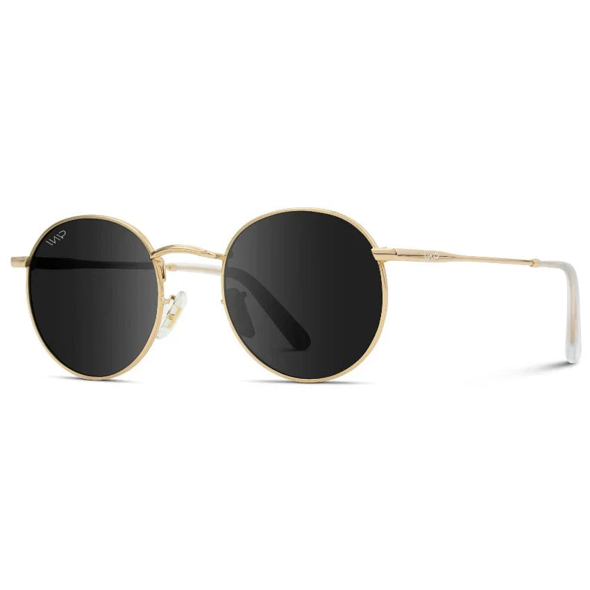 Lunettes de soleil rétro unisexes NEVADA, dorées et noires, par WMP Eyewear