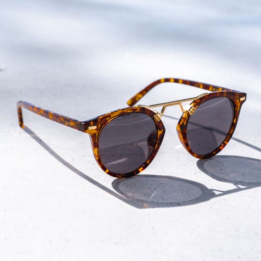 Lunettes de soleil femme Skyler Double Bridge couleur écaille de tortue par WMP Eyewear