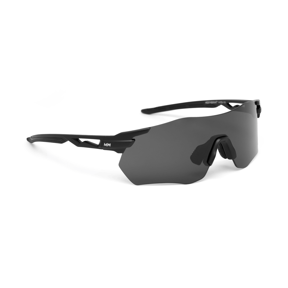 SONIC Black Sports Sunglasses, Dark Grey Lens by Messy Weekend