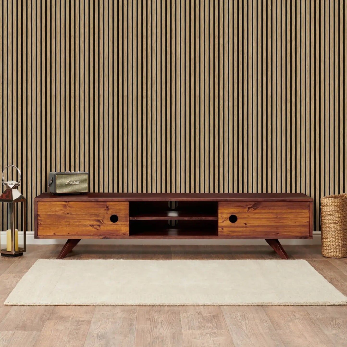 Walnut Acoustic Wall Panels Also Ideal For Golf Studio And Shops (2 Pack)