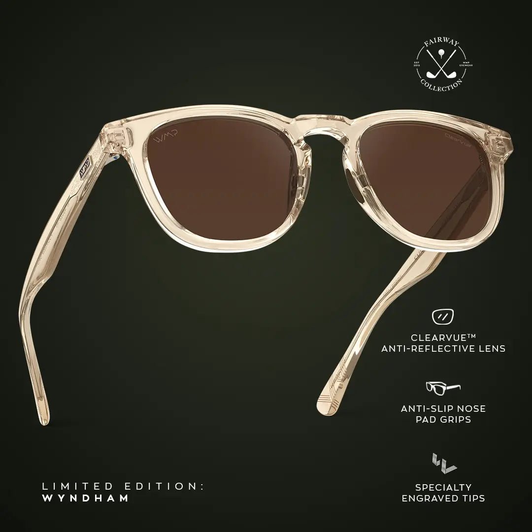 WYNDHAM Men's Golf Sunglasses Sand Brown by WMP Eyewear