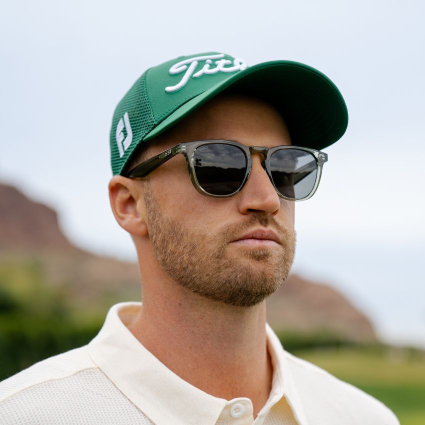 WYNDHAM Crystal Agave Smoke Polarized Golf Sunglasses - WMP