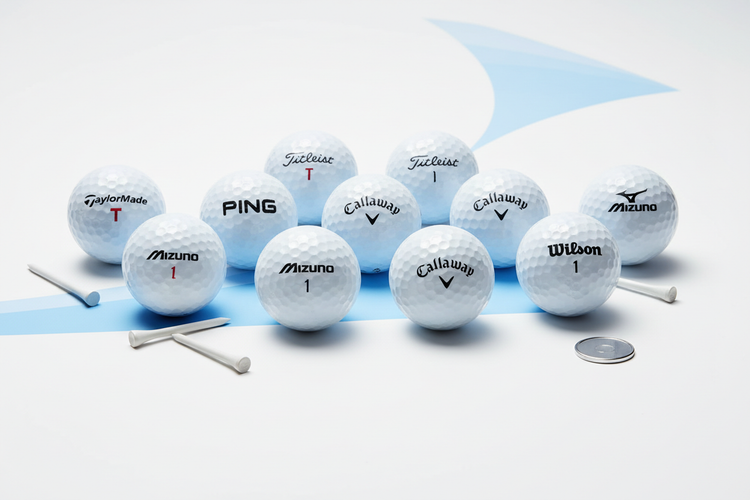 Assorted premium and budget golf balls from top brands available with free UK delivery
