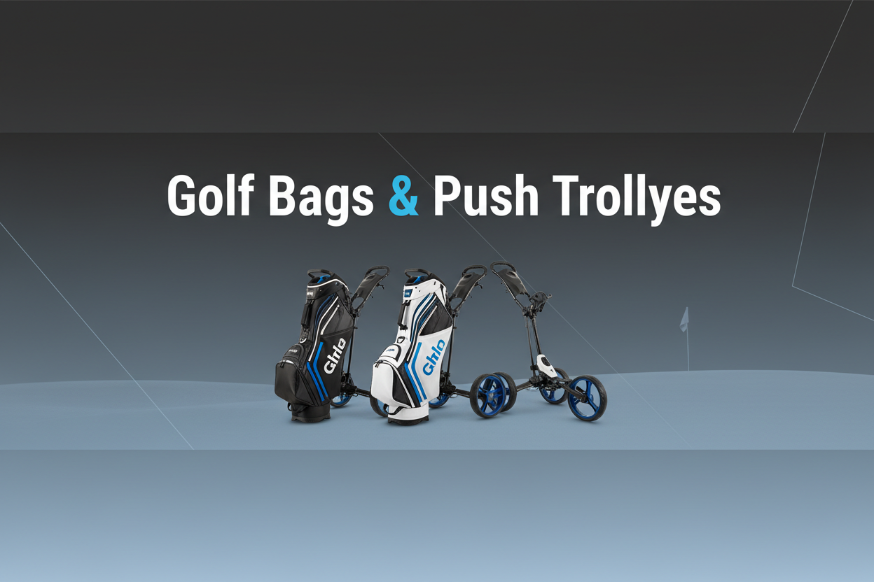 Golf Bags & Push Trolleys Banner - Modern Design