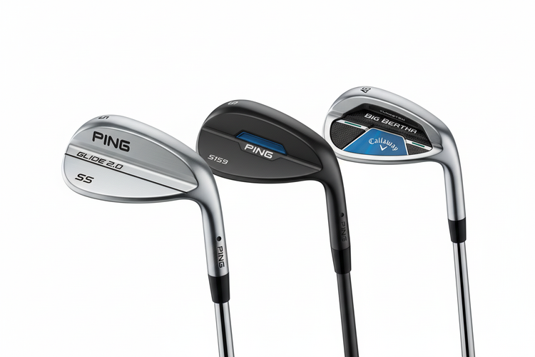 Golf wedge selection including Ping, Callaway, TaylorMade, and Titleist Vokey clubs – Golf Store UK
