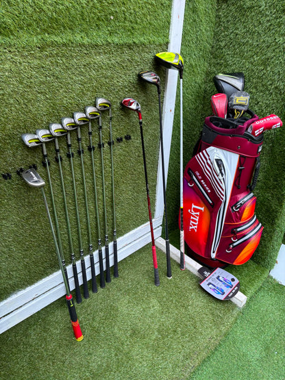 Nike Slingshot 4D Irons, Nike Driver, Cobra 4 Wood, Nike VR_S Hybrid, Odyssey Putter, New Lynx Waterproof Cart Bag