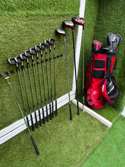 Wilson ProStaff Oversize Irons, Wilson Staff D300 Driver, Wilson Deep Red Woods & Wilson Stand Bag
