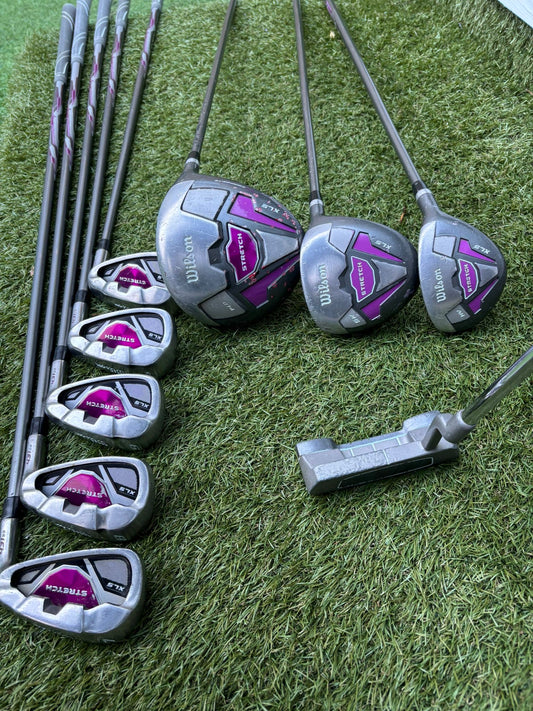 🔥 Wilson Stretch XLS Ladies Set (7–SW) + Driver / 5 Wood / Hybrid + Matching Bag