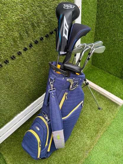 Brand New Wilson Staff D7 XS Golf Set, Brand New Driver & Irons, Brand New Infinite Bucktown Putter, Premium OUUL Stand Bag