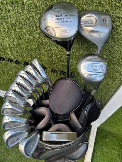 King Cobra II Oversize Irons (3–SW) + Cobra Woods + Ping Anser Putter + Nike Golf Bag Free P&P