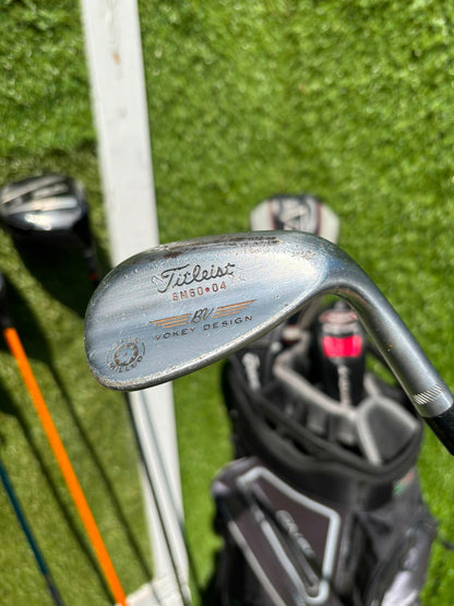 Benross Delta X Irons, Delta Driver, Adams Idea Pro Hybrid, Mizuno M-Craft IV, Vokey SM6 & Greg Norman Cart Bag