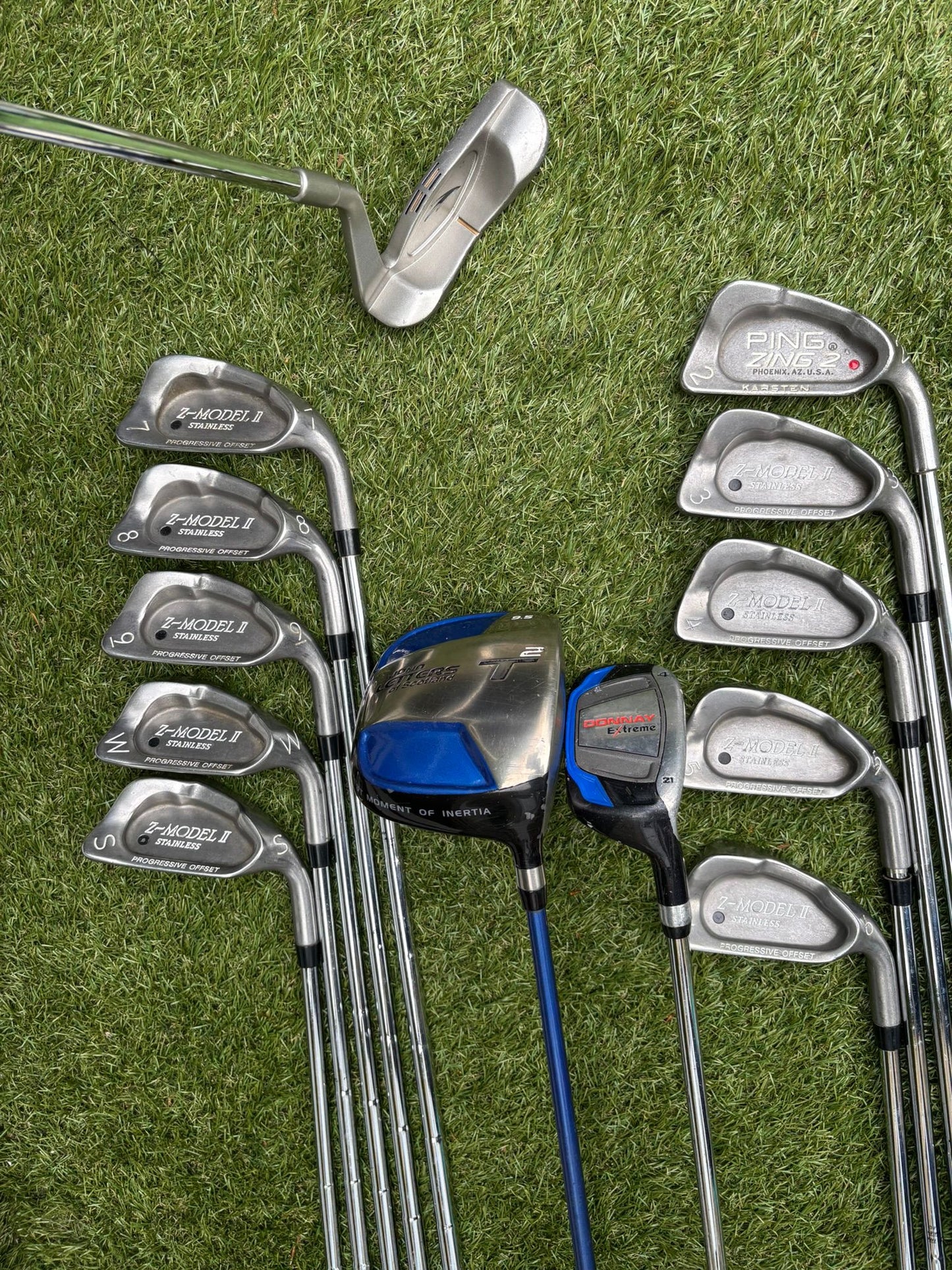 Z-Model II 3-SW Irons, Ping Zing 2 Red Dot 2 Iron, Driver, Hybrid & MacGregor Bag