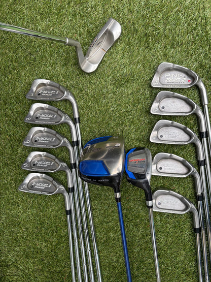 Z-Model II 3-SW Irons, Ping Zing 2 Red Dot 2 Iron, Driver, Hybrid & MacGregor Bag