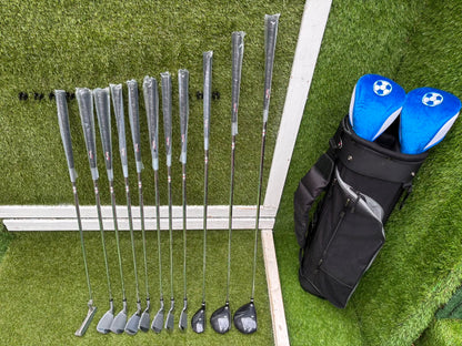 Unused and Boxed Dyna-Tech “Tech Force” Full Golf Set (5–SW) + Driver, 3 Wood, Hybrid + Bag