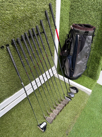 Left-Handed Complete Golf Set – Regal Pro Orbit Irons, PING i15 Hybrid, Callaway Steelhead III & Nike Stand Bag