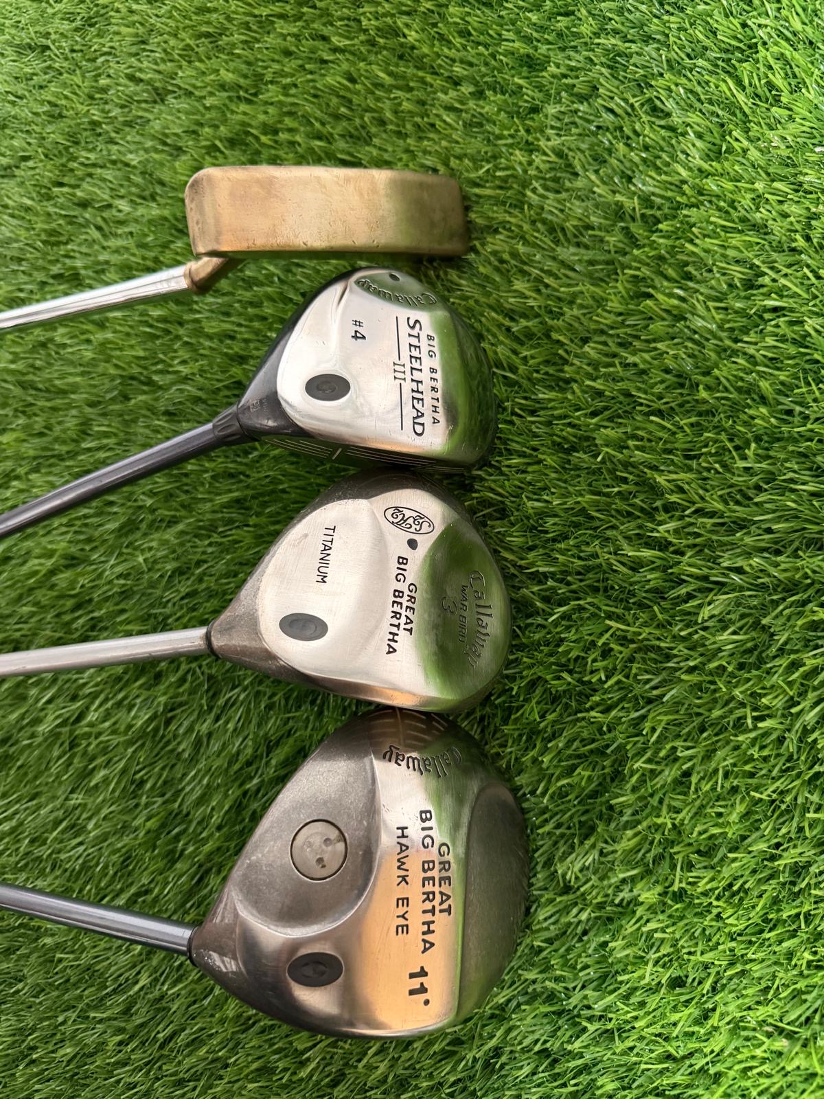 Men's Right Handed Premium Branded Callaway Big Bertha Gold Graphite Shafts- Complete Package Set.